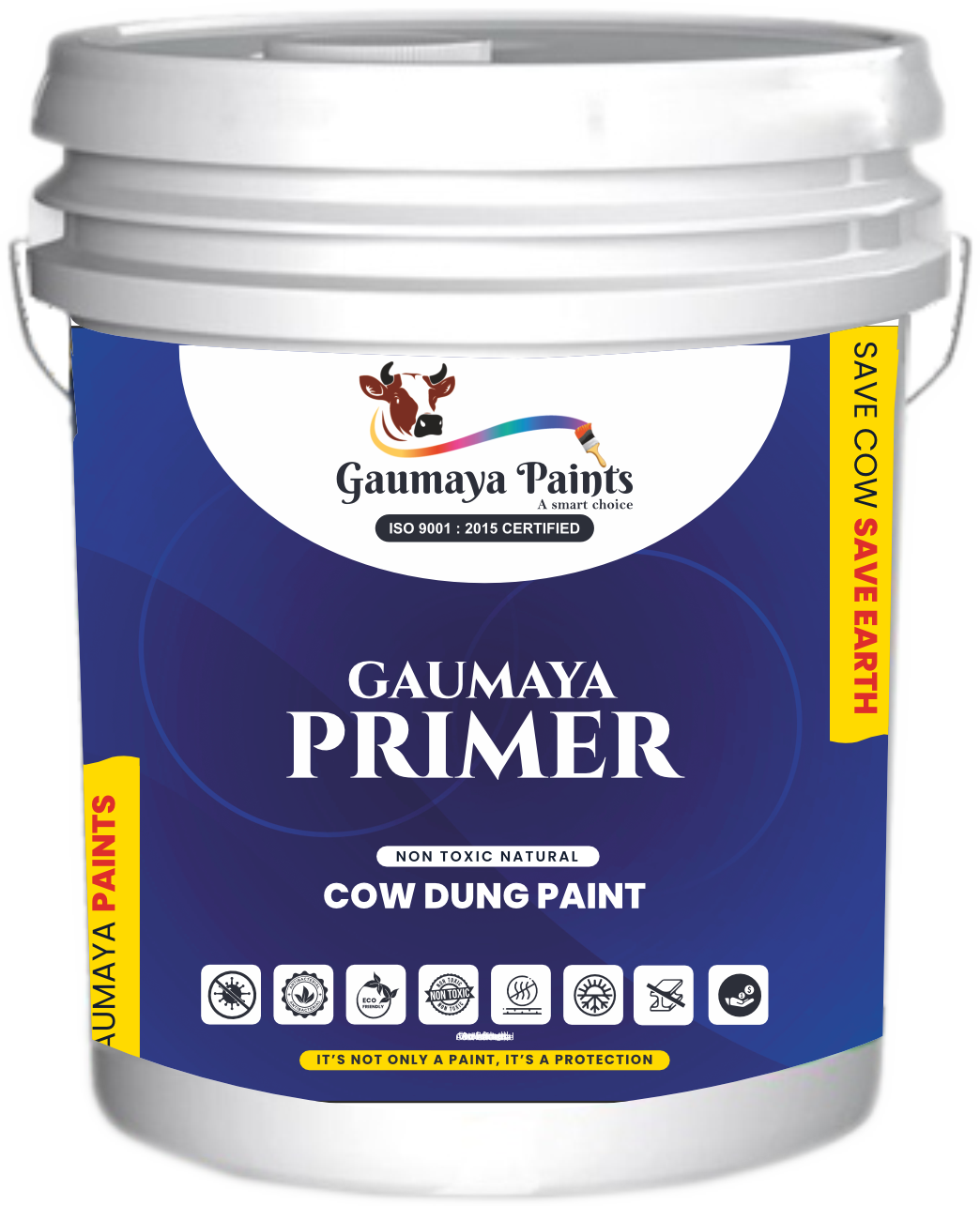 Cow dung paint interior wall application in Bargarh